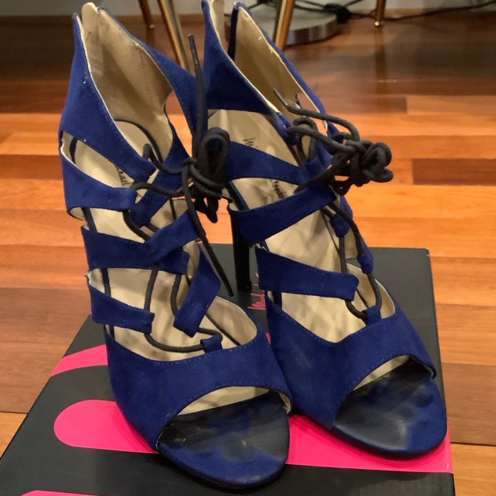 Michael Antonio Royal Blue Strappy Heels